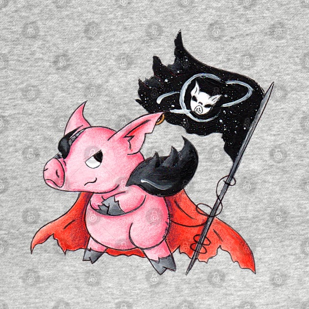 Space Pirate Piggy by KristenOKeefeArt